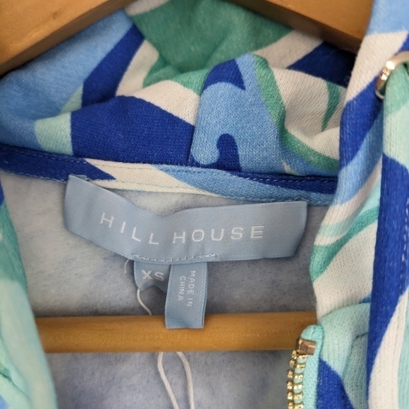 HILL HOUSE The Allie Zip-Up Hoodie Sweatshirt Ocean Kaleidoscope NEW Size XS - Picture 12 of 12